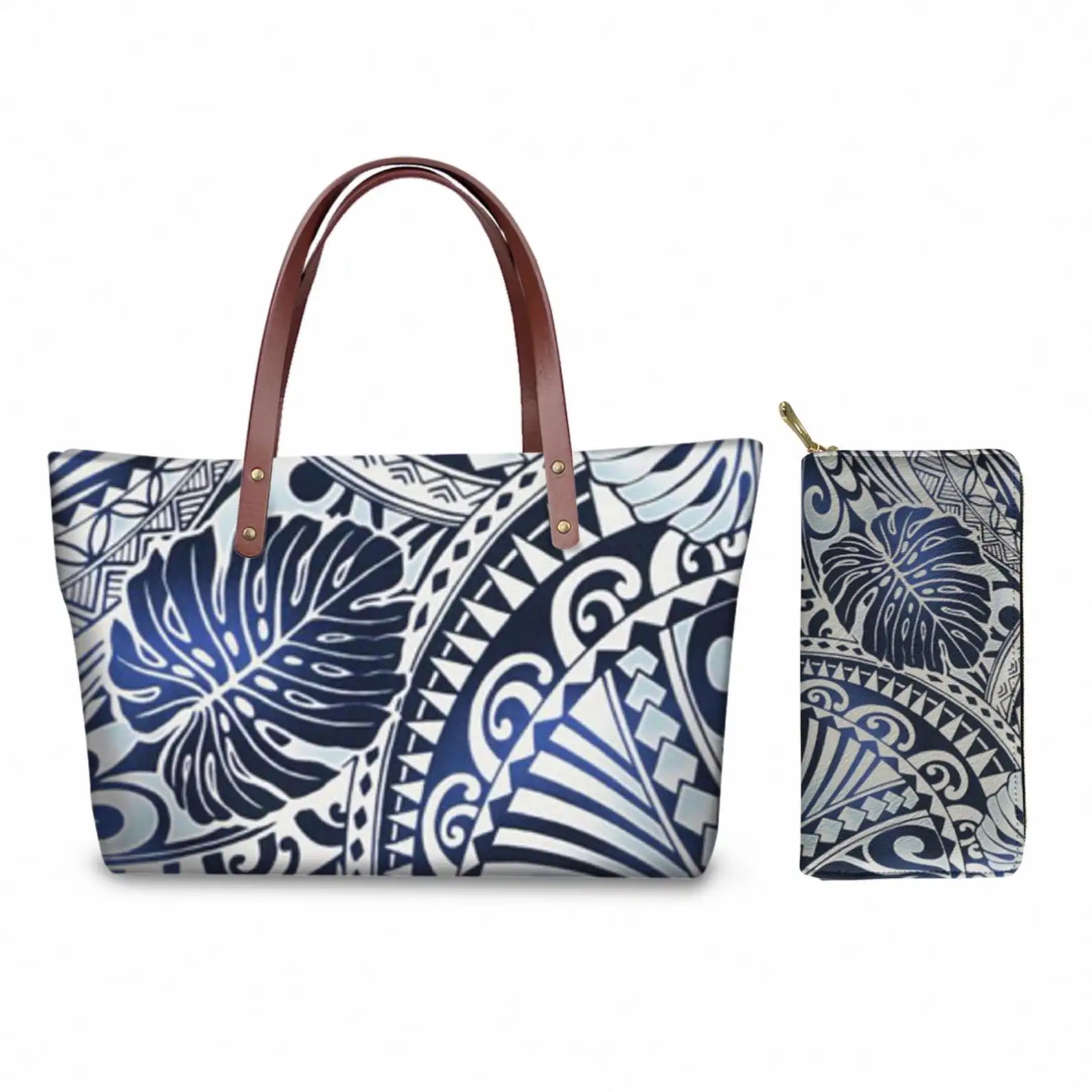 Schöne Frauen benutzer definierte Handtaschen Native Hawaiian Style Design Print Handtaschen Damen Großhandel Modische Geldbörsen und Handtaschen Damen