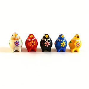 Premium Handmade Traditional Ceramic Bird Sculpture Set Artistic Yellow River Clay Figurines Wedding Home Office Corporate Gift