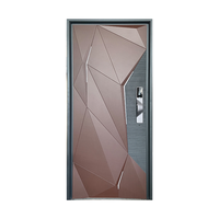 Porte d'entrée principale de villa moderne de luxe en acier inoxydable pivotant, isolée thermiquement, anti-UV, étanche et ignifuge