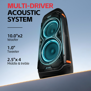 OEM/ODM Altavoz de 10 Pulgadas, Caja de Sonido Grande para Fiestas al Aire Libre, DJ, RGB, Inalámbrico, Modo Dual, 2 Micrófonos, Microlab PT1000Pro - Product Image 4
