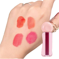 Faible MOQ – Teinte à lèvres liquide 3-en-1 waterproof longue tenue, gloss huileux végétalien nude transparent brillant, style luxe OEM/ODM