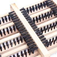 Brosse à chaussures en bois, paillasson, brosse de nettoyage durable, brosse à chaussures pour l'extérieur, grattoir pour nettoyer les chaussures de cheval