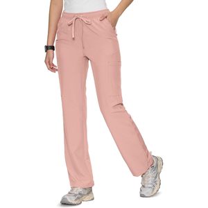 Pantalon de travail pour femme FOXA, rose, taille L, coupe droite, taille mi-haute, infroissable, 6 poches, usage décontracté - Product Image 5
