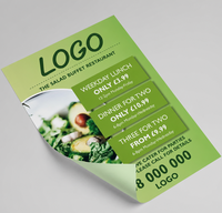 Brochure publicitaire personnalisée pour entreprise, impression sur papier couché 150 g/m², dépliants pour la publicité des restaurants