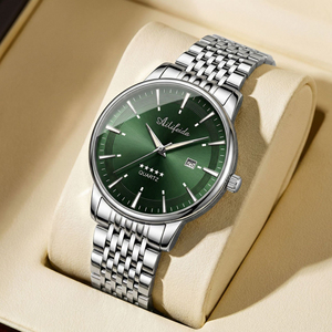 Reloj de Cuarzo Clásico para Hombre, Diseño de Esqueleto en Acero Inoxidable, Luminoso, Simple, Moderno, con Indicador de Fecha, Resistente al Agua, Elegante y Ejecutivo - Product Image 2