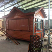 Cabane mobile en bois massif respirante de style asiatique pour l'extérieur, maison préfabriquée portable