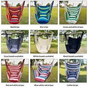Silla Colgante para Balcón, Cómoda Silla Hamaca <span class=keywords><strong>de</strong></span> Tela <span class=keywords><strong>de</strong></span> Algodón, Silla Columpio para Hogar, Jardín y Patio - Product Image 4