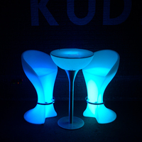 Tabouret de bar moderne lumineux à LED, non pliable, avec changement de couleur RGB, éclairage IP65 étanche, télécommande, en PE écologique