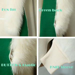 Capa de Invierno de Lana de Alta Calidad con Cuello de Piel de Zorro de Lujo y Ribete de Piel - Product Image 6