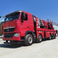 Grue de camion à flèche articulée hydraulique pliable SQ7200ZB4+2, 7200 KN.m, châssis HOWO 5 essieux, capacité 180000 KG, hauteur de levage maximale 20900 mm, JW 1