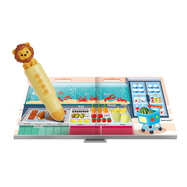 Intelligent Touch Book Reading Pen for Early Learning with 198 Content Mechanical Key Kids Educational Toys Gift