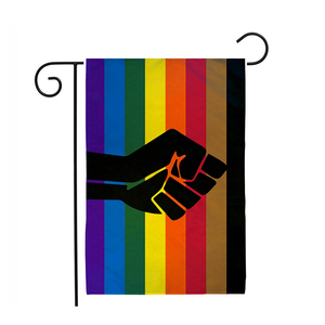 Drapeau de fierté Lgbt + drapeau de fierté avec poing de puissance, inspiré par le drapeau de jardin Black Brown <span class=keywords><strong>Philadelphia</strong></span>/philly Pride - Product Image 5