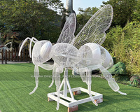 Statue de fourmi en fer réaliste Sculpture d'insecte en métal réaliste