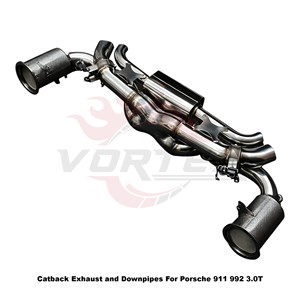 Vortex Performance Stainless Steel Catback <b>Exhaust</b> With Downpipes For Porsche 911 992 3.0T Racing Upgrade - Product Image 4