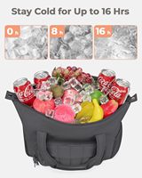 Sac isotherme Puffer pour 35 canettes, en polyester souple, pour femme, idéal pour les voyages |   Glacières portables légères et étanches de 12,35 L pour le déjeuner