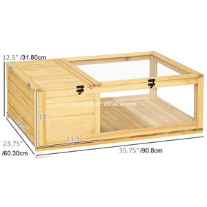 SDT005 Grande <span class=keywords><strong>cage</strong></span> pour tortues et serpents en bois écologique pour l'intérieur, habitat de qualité supérieure avec boîte - Product Image 5