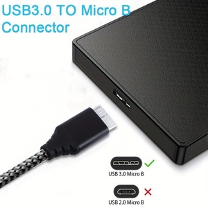 <b>USB</b> Type-<b>C</b> <b>to</b> Micro 10Gbps Nylon Braided External Hard Drive <b>Cable</b> for Solid State Drives in Computers - Product Image 5