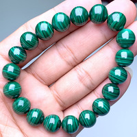En gros 8mm Naturel Malachite Pierre De Guérison De Luxe Gemme Perlé Bracelet Charmes Accessoire De Mode
