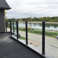 SZG système de rampes de pont en acier inoxydable, poteau de rampe en verre noir pour intérieur/extérieur