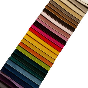 Tela de terciopelo de poliéster súper suave multicolor HL001, tela lisa de terciopelo holandés para tapicería de sofás - Product Image 6