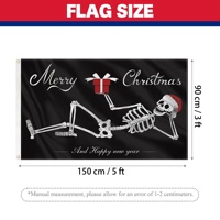 Drapeaux d'Halloween personnalisés en gros, 3x5 pieds, grande bannière d'extérieur résistante au vent, drapeau en polyester 100D avec œillets en laiton, directement de l'usine