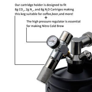 Mini kare kahve fıçı regülatörü genişletilmiş CO2 vana azaltılması basınç regülatörü pirinç + alüminyum 3 yıl garanti - Product Image 5