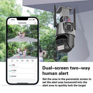 4MP Dış Mekan Çift Lensli CCTV Kamera WiFi Kamera İnsan Hareket Takibi PTZ 4mp Çift Lens Bağlantılı Ağ Kamerası - Product Image 4