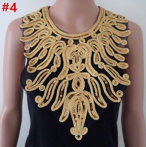 Venta al por mayor DIY nuevo diseño 3D collares de encaje para dama ropa parche bordado personalizado malla cuello parches para Vestido Mujer ropa de fiesta - Product Image 2
