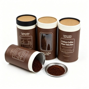 Tubo de Papel Kraft Marrón Cilíndrico Personalizado Equipado con Tapa de Plástico Sellada, Envase Seguro de Grado Alimenticio Ampliamente Utilizado - Product Image 2