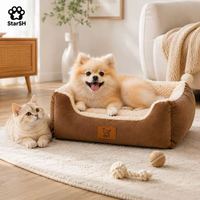 Lit pour petit chien, canapé-lit douillet et surélevé pour chiots, chats et petits chiens, coussin lavable pour animaux de compagnie, vente en gros