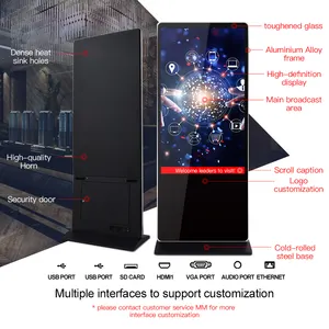 Lcd Advertising Digital Signage Indoor LCD Vertical Standalone Advertising Digital Signage And Displays With 10 Point Touch Screen For Advertising Reception Sto