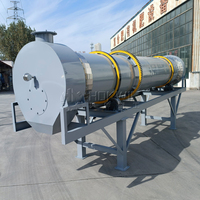 Machine de séchage à tambour rotatif automatique en acier inoxydable de 3 à 5 tonnes par heure pour compost d'engrais de fumier