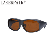 Lunettes de sécurité laser certifiées CE EN207, 532 nm 1064 nm OD 5+ 22 % de transmission, protection oculaire laser, lunettes de protection pour laser YAG 2 lignes