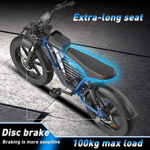 Bicicleta Eléctrica OEM de 20 Pulgadas con Llantas Gruesas, Batería de Litio de 750W, Cuadro de Acero al Carbono, Motor sin Escobillas, Bicicleta de Montaña RX-T8 1, Motor Potente y Gran Autonomía - Product Image 3