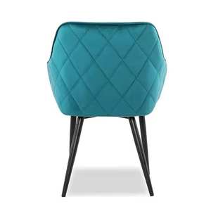 Chaises de salle à manger en tissu velours avec pieds en métal durables et luxueux pour restaurant - Product Image 5