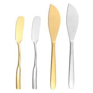 304 stainless steel butter knife <b>square</b> handle jam knife cheese spreader cream piping knife cheese butter spatula - Product Image 5