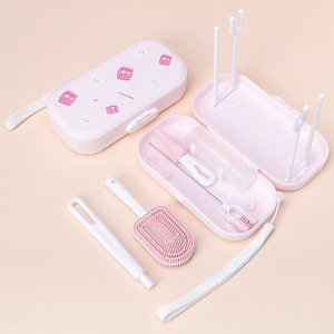 Ensemble de nettoyage de biberons en silicone Koan, brosse 6 pièces avec brosse pour tétine, pour l'alimentation des nourrissons - Product Image 2