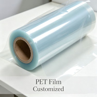 Rouleau de film protecteur PCR PET à longue durée de vie avec service de découpe, qualité alimentaire, taille personnalisée pour l'emballage extérieur des boîtes à collation