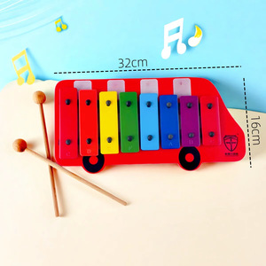 Xylophone Orff arc-en-ciel 8 tons en aluminium, instrument de musique portable en métal pour enfants, vente en gros - Product Image 1