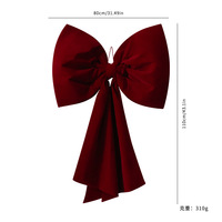 Rubans en gros couleur bordeaux, nœuds personnalisables en taille et couleur, décoration classique traditionnelle pour Noël et mariage