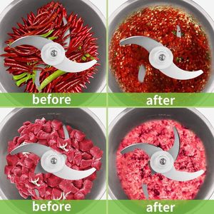 Picadora de Carne Eléctrica Multifuncional con Tazón de Vidrio y Cuchillas Afiladas 4D de Acero Inoxidable Personalizada al por Mayor - Product Image 2