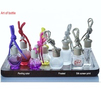 En stock – Flacons diffuseurs de parfum pour voiture en verre carré de 10 ml avec bouchon à bascule et bouchon à vis en bois à suspendre