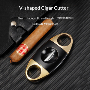 Coupe-cigares portable de luxe JH Premium à double lame en acier inoxydable avec gravure - Product Image 2