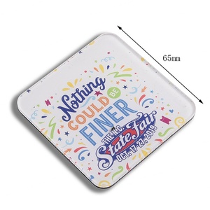 แผ่นรองแก้วอะคริลิคทรงสี่เหลี่ยม สีสันสดใส สั่งทำได้ พร้อมโลโก้แบบซับลิเมชั่น ไม่แตกหัก สำหรับชา กาแฟ - Product Image 2