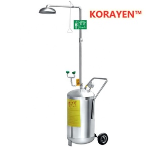 Station De Douche Et Lave-yeux D'Urgence En Acier Inox 304/ABS - Modèle 7712BH - Pour Laboratoire, Atelier