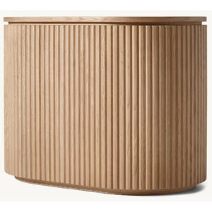 Mesita de Noche Moderna de Madera con 3 Cajones, Color de Madera Personalizado, para Dormitorio - Product Image 2