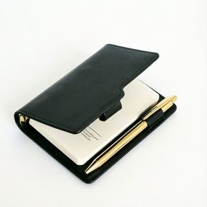 2026 New Trending Professional Customized Logo <b>Multiple</b> Sizes PU Leather Refillable Ring Binder Notebook with Card & <b>Pen</b> Holder - Product Image 4
