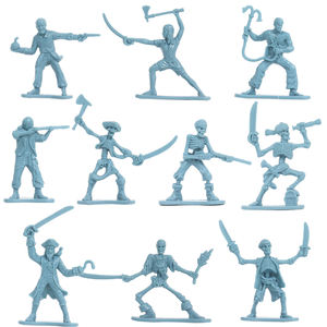 Ensemble de bataille de soldats pirates 80 pièces, échelle 5,5 cm, PVC, 10 styles, ensemble de guerriers pirates pour jouer, enfants de 8 ans et plus - Product Image 1