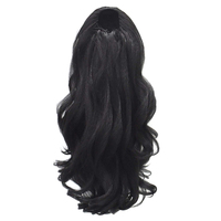 Nouveautés en gros : Queue de cheval ondulée de 22 pouces pour femmes noires, extensions de cheveux synthétiques, postiches à cordon de serrage