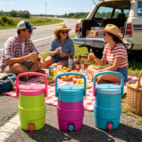 Offre Spéciale – Distributeur de Boissons Isotherme Personnalisé 12oz/16oz, Support Portable Imprimé en 3D Rétro Mini pour Boissons, Idéal pour Fêtes en Plein Air et Plage